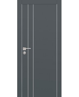 Дверь PX-14  AL кромка с 2-х ст. Графит с молдингом