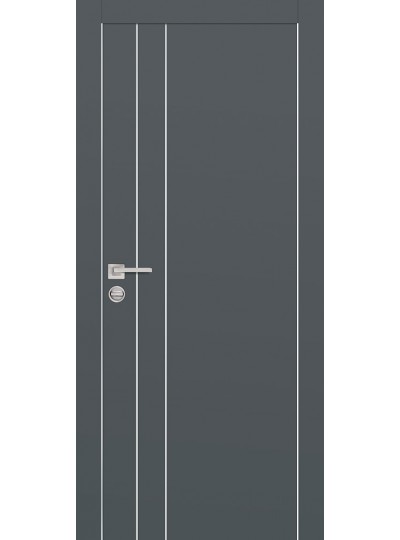 Дверь PX-14  AL кромка с 2-х ст. Графит