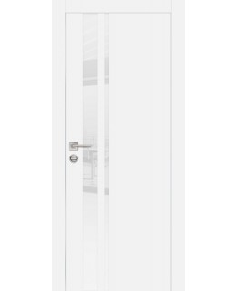 Дверь PX-16  AL кромка с 2-х ст. Белый со стеклом
