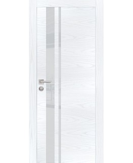 Дверь PX-16  AL кромка с 2-х ст. Дуб скай белый со стеклом