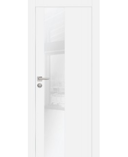 Дверь PX-6  AL кромка с 2-х ст. Белый со стеклом