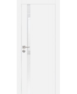 Дверь PX-8  AL кромка с 2-х ст. Белый со стеклом