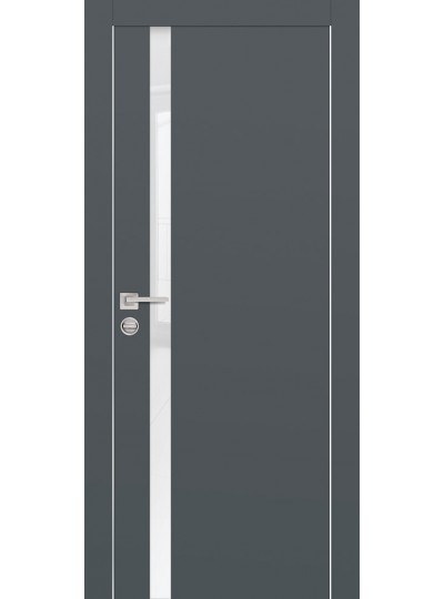 Дверь PX-8  AL кромка с 2-х ст. Графит