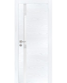 Дверь PX-8  AL кромка с 2-х ст. Дуб скай белый со стеклом