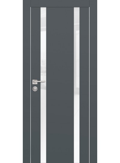 Дверь PX-9  AL кромка с 2-х ст. Графит