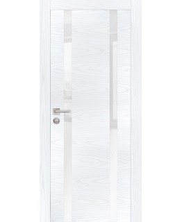 Дверь PX-9  AL кромка с 2-х ст. Дуб скай белый со стеклом