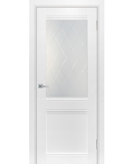Дверь ТЕХНО-702 Белый со стеклом