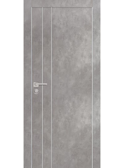 Дверь PX-14  AL кромка с 2-х ст. Серый бетон
