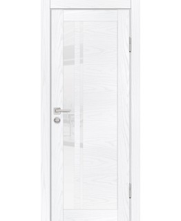 Дверь PSM-8 Дуб скай белый со стеклом