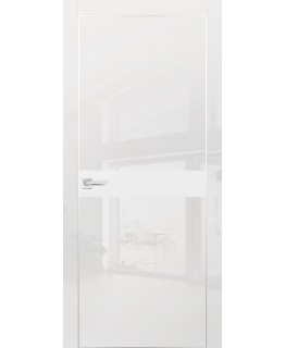 Дверь HGX-13 Белый глянец со стеклом