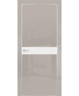 Дверь HGX-13 Латте глянец со стеклом