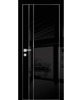 Дверь HGX-14 Черный глянец с молдингом