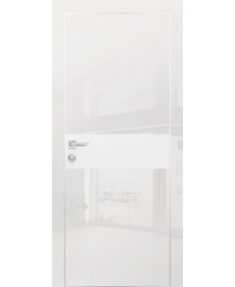 Дверь HGX-3 Белый глянец со стеклом