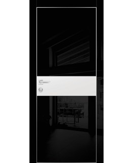 Дверь HGX-3 Черный глянец со стеклом