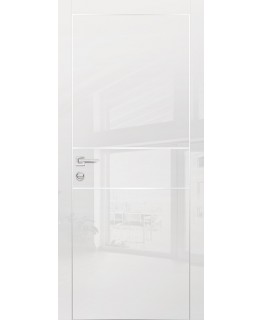 Дверь HGX-4 Белый глянец с молдингом