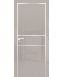 Дверь HGX-4 Латте глянец с молдингом