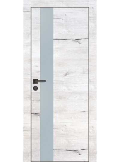Дверь PX-10 черная кромка с 4-х ст. Дуб арктик