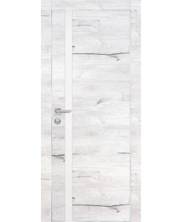 Дверь PX-8  AL кромка с 4-х ст. Дуб арктик со стеклом