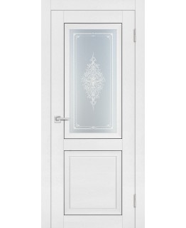 Дверь PST-27 белый ясень со стеклом