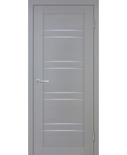 Дверь Деко-19 nanotex soft серый тик со стеклом
