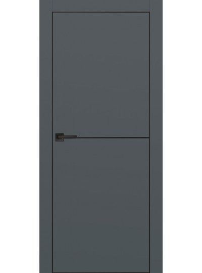 Дверь PX-19 черная кромка с 4-х ст. Графит