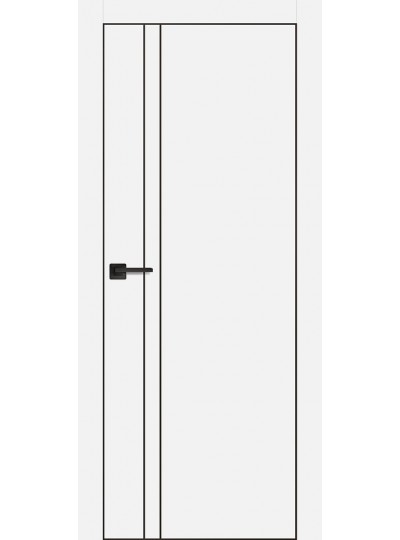 Дверь PX-20  черная кромка с 4-х ст. Белый