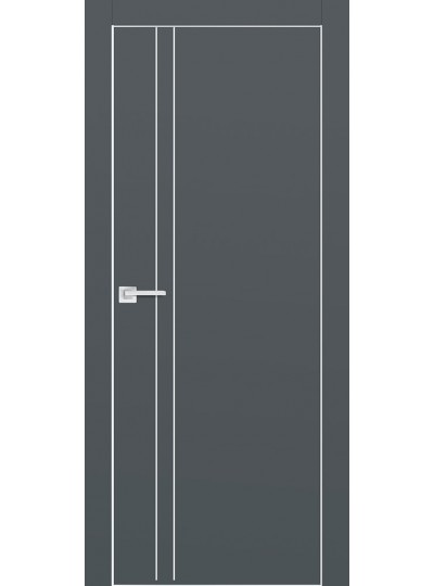 Дверь PX-20  AL кромка с 4-х ст. Графит