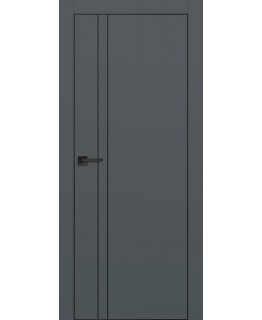 Дверь PX-20  черная кромка с 4-х ст. Графит с молдингом