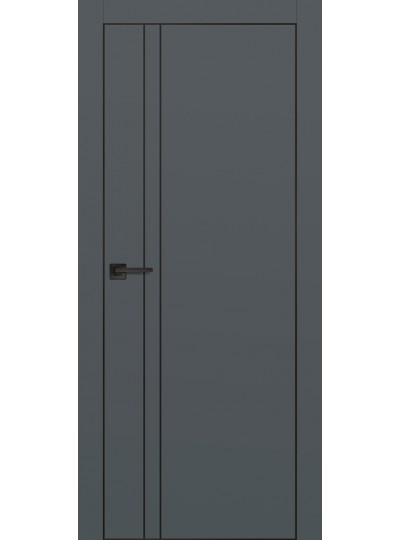 Дверь PX-20  черная кромка с 4-х ст. Графит