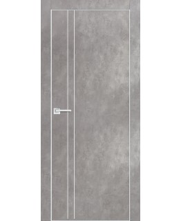 Дверь PX-20  AL кромка с 4-х ст. Серый бетон с молдингом