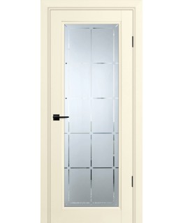 Дверь PSU-35 Магнолия со стеклом