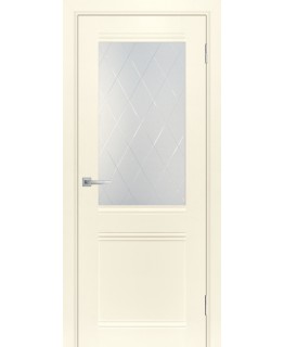 Дверь ТЕХНО-702 Магнолия со стеклом