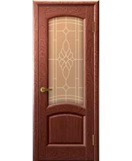Дверь Лаура (красное дерево, стекло)