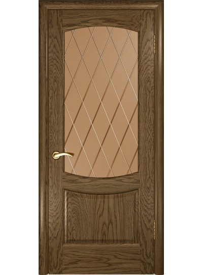 Дверь Лаура 2 (Светлый мореный дуб, стекло)