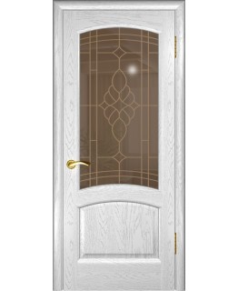 Дверь Лаура (дуб белая эмаль, стекло)