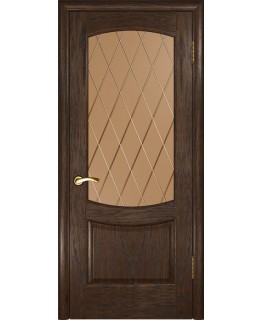 Дверь Лаура 2 (Мореный дуб, стекло)