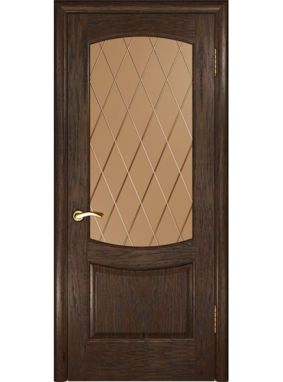 Дверь Лаура 2 (Мореный дуб, стекло)