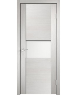 Дверь VellDoris  экошпон Modern 1 ясень белый, стекло лакобель белое
