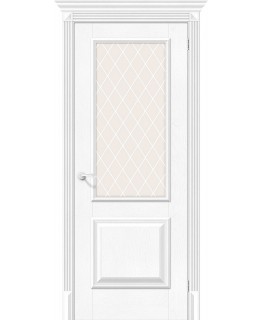 Дверь Браво Классико-13 экошпон White Softwood, сатинато белое художественное