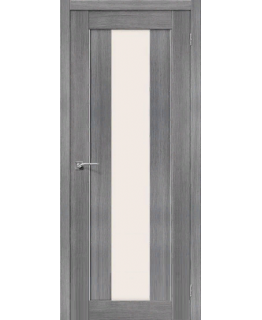 Дверь Браво Порта-25 экошпон alu грей вералинга, сатинато белое "Magic Fog"