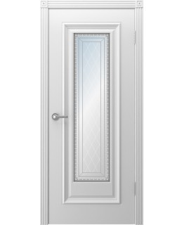 Дверь Шейл Дорс Прима эмаль белая, стекло фотопечать 3