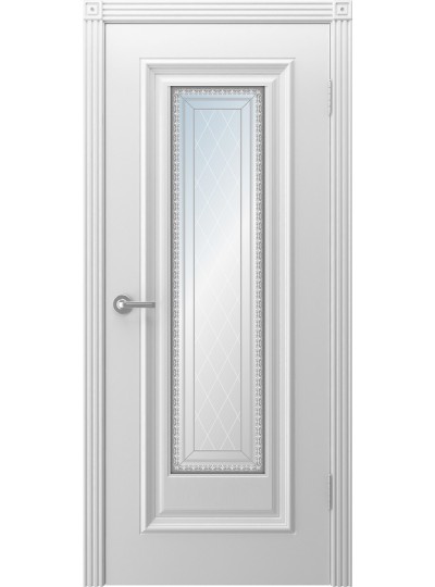 Дверь Шейл Дорс Прима эмаль белая, стекло фотопечать 3