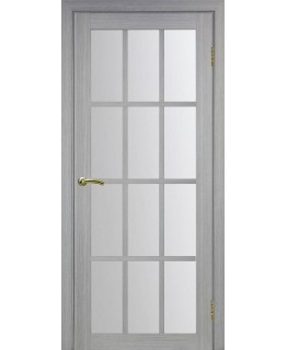 Дверь Оптим ЭКО 542.2222 дуб серый, стекло сатинат