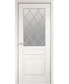 Дверь VellDoris Scandi 3V эмаль белая, стекло ромб