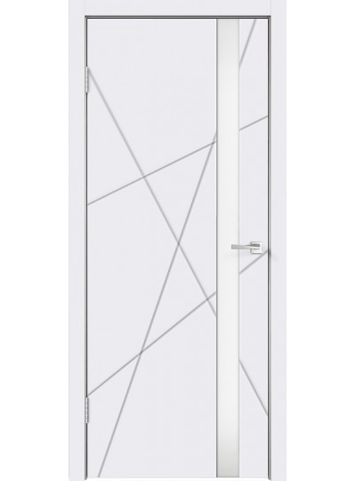 Дверь VellDoris Scandi S Z1 эмаль белая, стекло лакобель белое