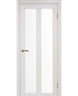 Дверь Оптим ЭКО 521.22 ясень перламутровый, стекло сатинат