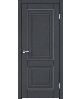 Дверь VellDoris экошпон Neoclassico Alto 7 ясень графит, глухая, молдинг грей