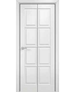 Дверь Оникс Compact 180° Неаполь фрезерованная эмаль белая, глухая