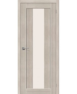 Дверь Браво Порта-25 экошпон alu капучино вералинга, сатинато белое "Magic Fog"