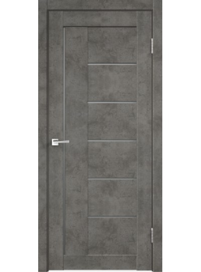 Дверь VellDoris Loft 3 бетон темно-серый, стекло мателюкс графит